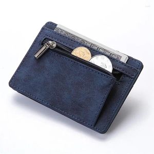 Wallets Ultra Thin Mini Wallet Men's Small Business PU Leather Magic High Quality Coin Purse Holder