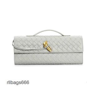 Bottegs Woven Hardware Handmade Bags Long Lady Buckle New Andiamo Diagonal French Lock Cross Single Purse Shoulder Women Clutch 2024 Venets Bag UJMJ