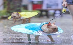 犬のアパレルハイピットペットレインコートフライングソーサー形状4フィートの防水マントのための小さな中程度の大きな犬ジャンプスーツ全体6936034
