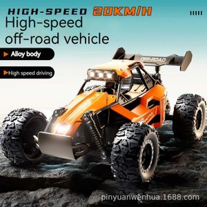 Diecast Model Cars 1 16 Alloy RC Remote Control Car High Speed ​​Off-Road Fordon Big Foot Climbing Racing Off-Road Fordon Barn Toys Gifts Box J240417