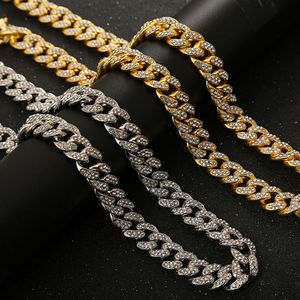 Дизайнерское ожерелье мужские украшения хип-хоп преувеличенные доминирующие, полные бриллиантовых модных мужских одежды кубинская цепная колье с большим колье из золотой цепи