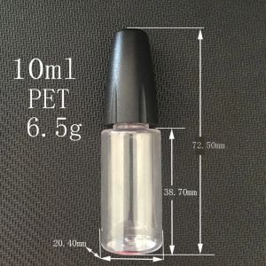 High-end 10ML Plastic Dropper Bottles With Metal Tips Empty Needle Bottle Liquid PET Plastic Container for Juice