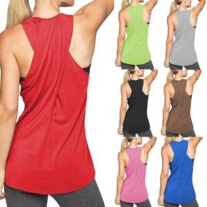 Roupa de ioga 2024 Cross traseiras femininas CIRMA DE CRUNTA MUNDONELENS MUITO Racerback Workout Active Tank Top Top Sports Sports Fitness 3,99