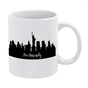 Mughe Pace University White Mug