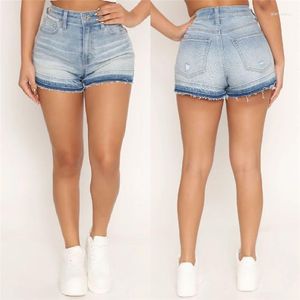 Jeans Shorts in denim in denim a medio europeo e europeo da donna