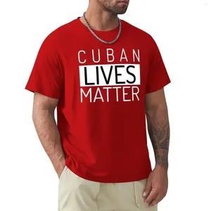 Men's Polos Cuban Lives Matter SOS Cuba Abajo El Dictadura T-Shirt Blouse For A Boy Cute Clothes Clothing