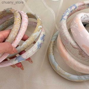 Headbands Hair band accessories for women girl korean headbands fascinator elegant vintage popular leading fashion makeup hoop adults new Y240417