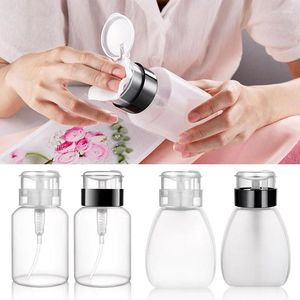 Storage Bottles 250ml Nail Empty Press Pump Dispenser Refillable Makeup Polish Remover Cleaner Container Manicure Tool