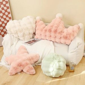 Yastık ins peluş atma taç yıldız kalp şeklinde ofis kanepe bebek uyku çocuklar doldurulmuş oyuncaklar prenses oda dekorasyon yastıkları
