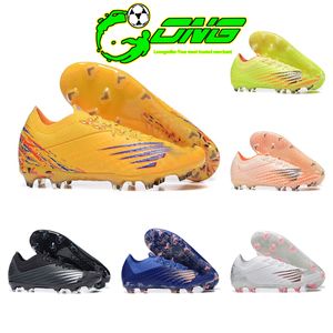 Designer spikes new men's N-type football shoes, Furon V6+ Pro knitted breathable FGVivid Spark FG green blue and white football shoes size 39-45