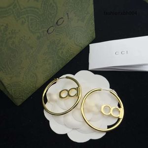 Kobiety Złota Projektant biżuterii Hoop kolczyki koła obręcze kolczyki hie kobieta Jewlery Letters Stud