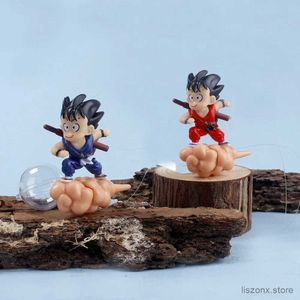 Action Toy Figures New Son Goku Figure Aquarium Suspender Floating Fish Tank Landscape Decoration Floating Ball Creative Ornament Toys