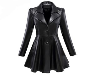 Mulheres039s Couro Faux Leather Women S Jackets NERZZURRI FIT E FLARE FAUX CAUSO CAPO DE LAPEL DE LAPEL LAPEL LAPEL