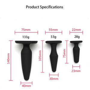S/M/L Silicone Plug Anal Butt Plug Beginner Anal Stimulation Trainer Male Women Trrainer Anal Adult sexy Toys For Couples SM