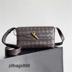 Andiamo Long Clutch Handbag Bottegvenetas 7a 직조 핸드 슨 여성 클러치 가죽 가죽 품질 한 어깨 작은 bagu4xe