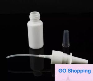 50pcs/lot 10ml 15ml 20ml 30ml 50ml White Empty Plastic Nasal Spray Bottles Pump Sprayer Mist Nose Spray Refillable Bottle Quatily