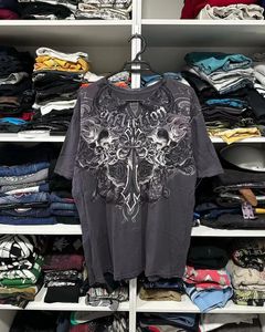 Y2K T -Shirt Herren Harajuku Hip Hop Schädel Grafik runder Nacken Übergroße T -Shirt Kurzärmele Tops Gothic Clothing Streetwear 240416
