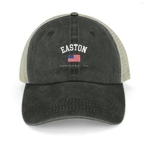 Ball Caps Easton PA Retro American Flag USA City Name Cowboy Hat Rugby Sun For Children Man Women'S