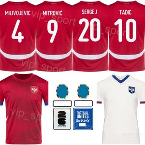 Serbia 24 25 Euro Cup 14 Zivkovic Maglie da calcio Nazionale 13 Masovic 8 Jovic 9 Mitrovic 20 Milinkovic-Savic 20 Sergej 22 Lucica Kit da calcio tadico Kit