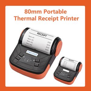 80mm Thermal Printer Portable Kvitton Ticket Wireless Bluetooth Mobil Pocket Bill Printer Android Phone PC Printer 240417