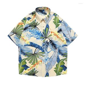 Męskie koszule letnie na letnią koszulę z krótkim rękawem cienka plażowa odzież żółwia na szyi dla mężczyzn top 10xl