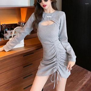 Casual Dresses Autumn and Winter Fashion Small Dress Two-Piece Women's Suit High Short Coat Girl Sling Tie-Dye Clothing