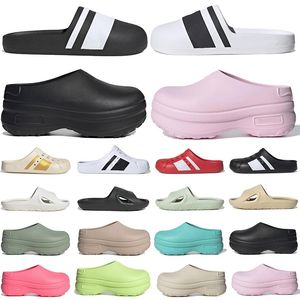 Tasarımcı Terlik Adifom Stan Smith Mule Şef Ayakkabı Silver Green Wonder Taupe Çekirdek Siyah Lucid Pembe Aqua Limon Yaz Sandalet Moda Kadın Düz Slides Tipper