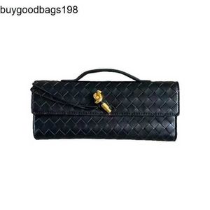 Andiamo Clutch Bag Bottegvenetas torebki 2024 Nowy ręczny bankiet wykonany z prawdziwej skórzanej ręcznie tkanej stążki Horyzontal Crossbody torebka RJ 4B2R