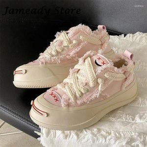 Designer de sapatos casuais Chunky Heel High Platform Women Sneakers Fashion Brand todos combinam transmissões de tênis feminina na pista feminina