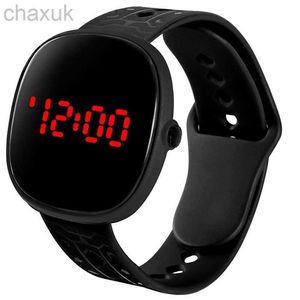 Armbanduhren sind neue Unisex -LED Electronic Watch Frauen Männer Mädchen Jungen Mode Sport Digital Uhren Kinder wasserdichte Quadratgelenk D240417
