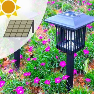 Mosquito Killer Lamps Outdoor solar mosquito killer UV LED electric shock lawn garden waterproof outdoor insect YQ240417