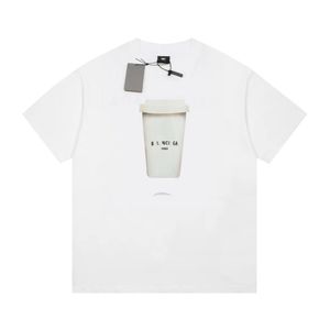 Designer hochwertiger Herren-T-Shirt Printed Letters Herren Baumwoll-Kaffeetasse Muster T-Shirt Fashion Casual Sommer Luxus Kurzarm Männer und Frauen Top T-Shirts