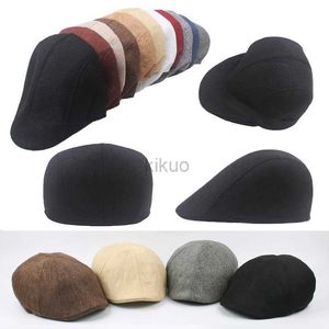 ZJCK BERETS MEN MEN BERETS ذروة الرسامين قبعات مسطحة قبعة قبعة Newsboy HAT قبعة رجعية على الطراز البريطاني الكلاسيكية الخريف الربيع مثل التنفس D240418