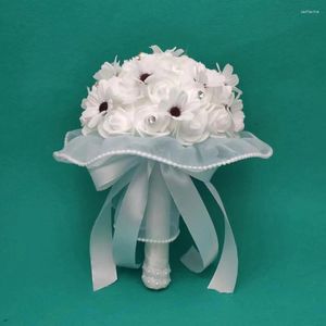 Wedding Flowers 1 Pcs Bouquet Of Love Beautiful Little Roses Pographic Pearls Hand