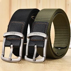 Belts Men's Belt Fashion Pin Buckle Canvas Casual Women'S Outdoor Climbing Sports Training With Cargo Pants Jeans