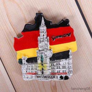 Buzdolabı mıknatıslar Alman turist hediyelik eşya 3d buzdolabı çıkartması Berlin Mimarlık Sticker Köln Katedrali Heidelberg Neckar Nehri