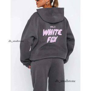 White Foxx Set Hoodie Women White Foxx Hoodie Set Woman Two 2 Piece Women Män Kläder Sportig Pullover Tracksuit Off Hoodiesuit001 856