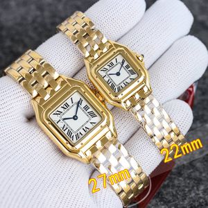 Luksusowe WomenWatch Designer Watches Wysokiej jakości Panthere Quartz Ruch 316L Pełna stal nierdzewna Diamentowa zegarek dla damskich Złote Srebrne zegarki Montre de Luxe