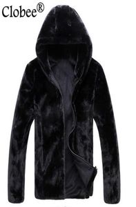 Faux Fur Coats 6xl Plus -Größe Lederjacke Männer Pelzmäntel 2019 Winter Windbreaker Casual Black Faux Jaqueta de Couro S674799976