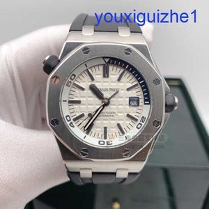 Fancy AP Wrist Watch Royal Oak Offshore Series 15710ST.OO.A002CA.02 RELISTA 42MM PLACA BRANCA PLUST MENS Relógio