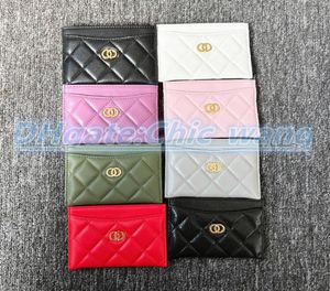 Luxury Walls Designer Card Holder Brand med original Box Purses Womens Mens Wallet Caviar Lambskin Leather Coin Purse Key Pouch Cardholder Serienummer9725734