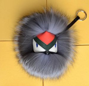 y Real Fur Poms Bug Little Bag Charm äkta Pompom Keychain Car Jewelry Pendant8850328