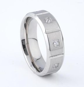 Anelli di nozze Designer unico 8mm CZ pietre di pietre gioielli per uomini e donne Anniversario del matrimonio Gift1633132