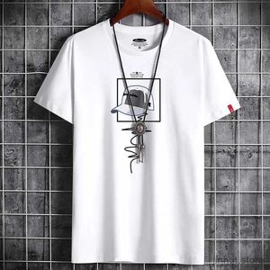 Maglietta per magliette da uomo per uomo 2023 abbigliamento fitness bianco o collo anime t-shirt uomo per maschio oversize s-6xl nuovi uomini magliette goth punk