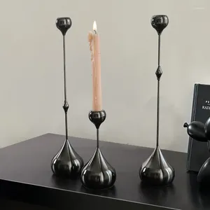 Mum tutucular 3pcs modern minimalist su damlacık sahibi lüks batı ev oturma odası yemek masası romantik mum ışığı süslemeleri