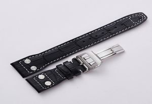 20mm 22mm äkta kalvläderklockband med spänne lås Men039s Watches Band för Fit IWC Armband Top Quality3084977