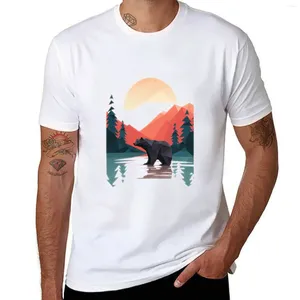 Erkek Polos Bear Country T-shirt artı Boyutlar Erkek Beyaz Edition Erkek Giyim