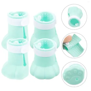 Cat Costumes 4 PCS Bath Artifact Silicone Foot Cover Boots Silica Gel Booties för att förhindra repor