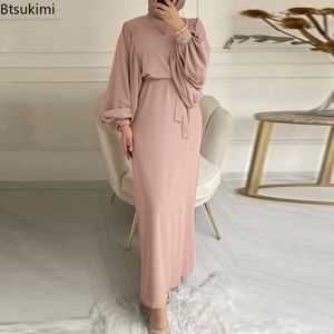 Etnik Giyim Moda Müslüman Zarif Mütevazı Abaya Kadınlar İçin Vintage O-Yonta Dantelli Gece Elbisesi Suudi Arap Katı Kaftan Günlük Çöp Femme