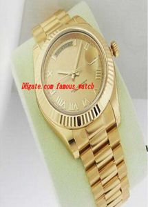 Luxury Watches Brand New Yellow Gold II 41mm 218238 Champagne Roman Dial Automatic Mens Sports Watch Men039S Wrist Watches8588199